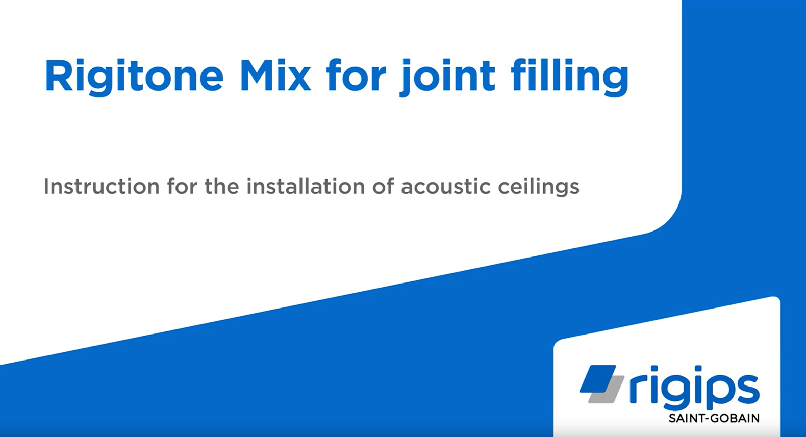 Rigitone boards / acoustic ceilings with Rigitone Mix joint filler technique from Rigips